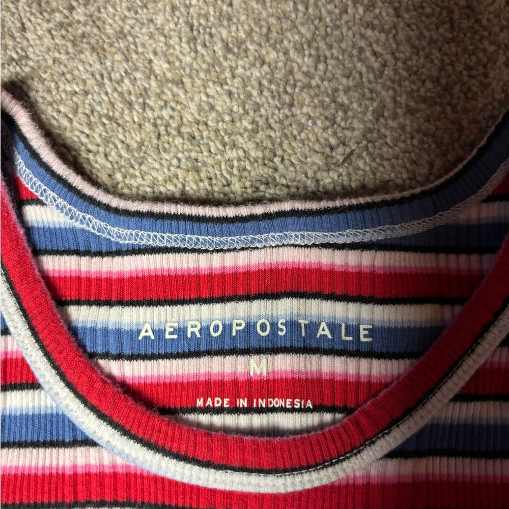 Aeropostale Red and White Sleeveless Sheath Dress . Junior Medium - Picture 3 of 4